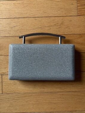 Silver clutch Glitter Rectangular Handbag
